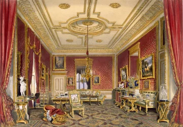 Le salon privé de la reine, château de Windsor, 1838